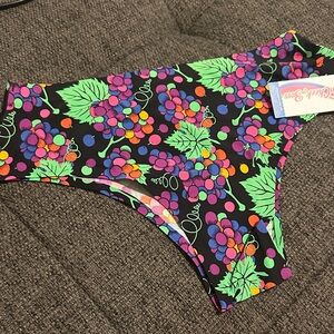NWT Size Medium Cheek Boss Grape Print Panty